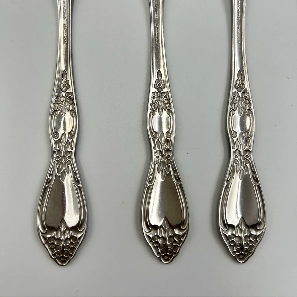 Vintage Oneida WMA Rogers Huntington Stainless Flatware Dinner Fork Set of 5 - Picture 7 of 10